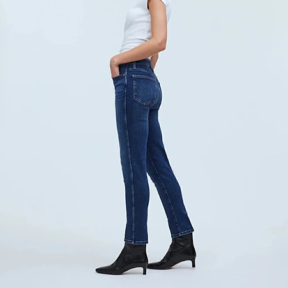 Madewell Stovepipe High Rise Slim Straight Leg Jeans Pendleton Wash Size 27 NWOT